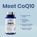 1MD Διατροφή CoQ10 - για την καρδιακή υγεία & κυτταροειδής παραγωγή ενέργειας - Συμπλήρωμα υγείας για άνδρες και γυναίκες - συνένζυμο Q10 Softgel - 60 ημέρες (2-πακέτο)
