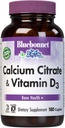 Bluebonnetuba Citrate with Vitamin D3 - Daily Bone Health & Strength Plus Immune Support* Kadınlar ve Erkekler için 1000 mgo Supplement - Non-GMO, Gluten-Free - 180 Caplets