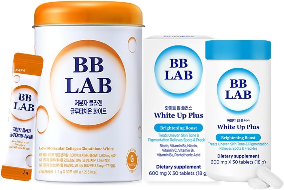 [Çift Beyaz & Glow] Glutathione White Collagen, White Up Plus, Toz Stick Fish Collagen, C, Glutathione, Hızlı Apsiyon, Meyve Flavored, Glutathione Pills , L-Cystine, Antio