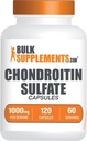 BulkSupplements.com Chondroitin Sulfate Capsules - Beslenme Supplement, Chondroitin Sulfate 1000 mg - Gluten Free, 2 Capsules per Service, 120 (Pack of 1)