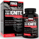 Force Factor Test X180 Ignite Total Testosterone Booster for Men with Fenugreek Seed and Green Tea Extract to Build Lean Muscle, Boost Energy, and Gellow Performance, 120 Count