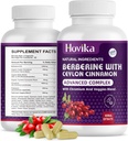 Berberine HCL Capsules 1200 mg - Ceylon Cinnamon, Chromium, Veggies Mix - Supports Metabolism ve Immune System, Gut Health - 120 ct Easy to Swallow Vegan Pills