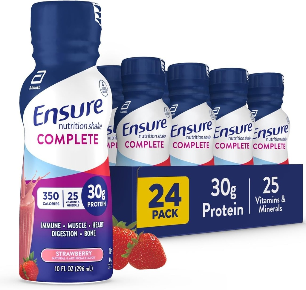 30g proteini ile Beslenme Shake, Immune Health Nutrients, Chocolate ve Strawberry Flavors, Packs of 24 (10 fl oz)