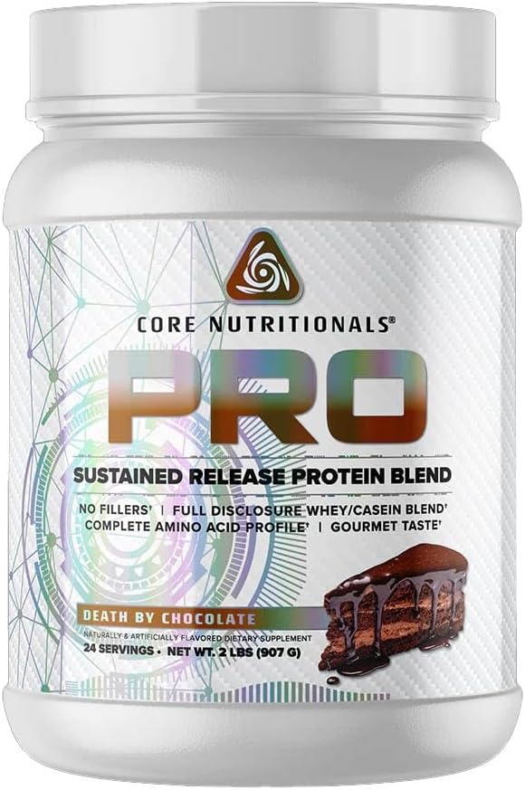 Core Nutritionals Pro Sustained Release Whey proteini | Digestive Enzymes | 25g Protein, 2g Carbs | No Fillers | 2 Pound (Kızıl Ölüm)