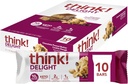 Düşün! Delight, Keto Protein Bars, Sağlıklı Low Carb, Gluten Free Snack - Chocolate Peanut Butter Cookie Dough, 10 Kont (Pazar Mayıs Vary)