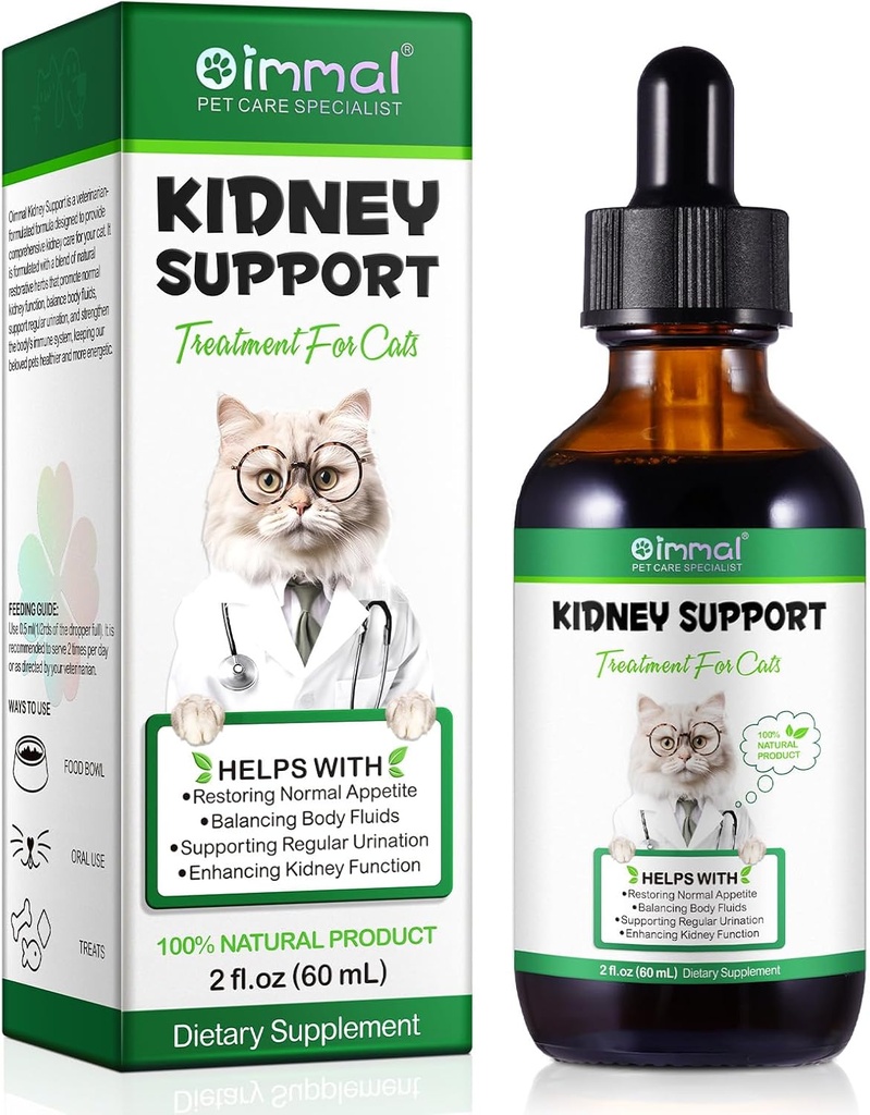 ALIVO, Cats, Liver ve Kidney Natural Herbal Extract ile Kedilere Destek Verir, Cats Liver & Kidneys Health, Natural Pet Herbal Supplement for Cats - 60 ml