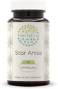 HerbEra Star Anise 60 Capsules, 500 mg, Star Anise (Illicium verum) kuru Tohum (60 Capsules)