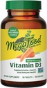 MegaFood Vitamin D3 1000 IU (25 mcg) - Gerçek Gıda ile D Supplements, Immune Support, Supports Bones, Teeth & Muscles, Vegetarian, Gluten-Free, Non-GMO, Kosher – 90 Tablet, 90 Hizmet