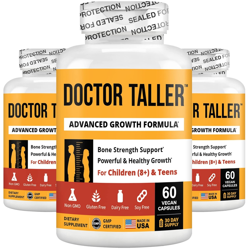 NuBest Doctor Taller - Ύψος αυξητική φόρμουλα - Υποστηρίζει την ανάπτυξη του ύψους και της ανοσίας - Κέτο με ασβέστιο, βιταμίνη D3, βιταμίνη K2, Αμινοξέα & Βότανα για τα παιδιά (8+) - 3 Pack 