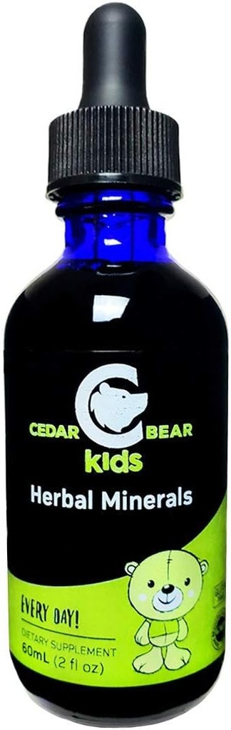 Cedar Bear Herbal Minerals for Kids a Liquid Herbal Supplement that Helps Build Healthy Bodies, Minds, and Strong Immune Systems 2 Fl Oz