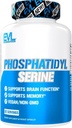 Evlution PhosphatidylSerine Nootropics Brain Support Supplement - Gelişmiş Anti Aging Brain Health Supplement for Yetişkinler - Memory and Focus with Phosphatidylserine 300 mg - EVL Vegan Non-GMO