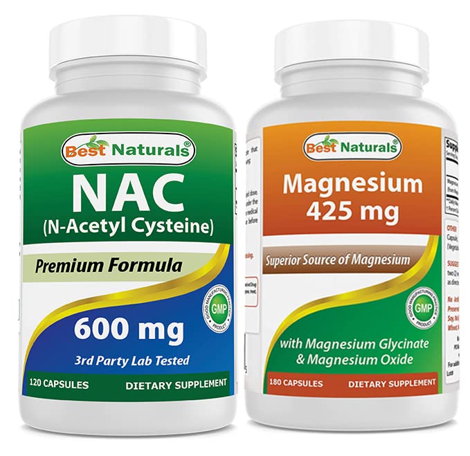 En İyi Doğal NAC 600 mg & Magnezyum 425 mg