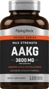 Piping Rock AAKG Tamam | 120 Caplets | 3600 mg | Arginine Alpha-Ketoglutarate Supplement | Nitrik Çimento Yenilikçi | Max Strength | Vegetarian, Non-GMO, Gluten Free