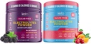 Keto Vitals BlackBerry Sche with Fruit Punch - 2 Pack Sche Zhong Electrolytes Toz - Keto-Friendly Electrolytes with P properties, Magnezyum, sodyum,dis - BlackBerry & Fruit Punch