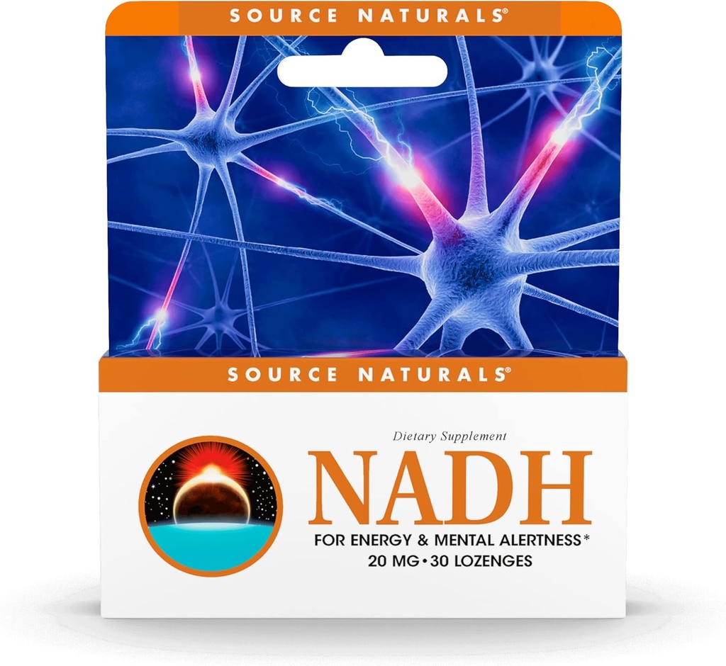 Kaynak Naturals NADH 20 mg, Enerji ve Zihinsel Uyarılık * - 30 Lozenges