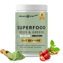 Superfood Reds & Greens Toz - 11.64 oz, Digestive Health için Prebiyotikler ve Probiyotikler, Super Greens Toz Gut Health, Immunity, Antioksis, Vegan, Non-GMOS