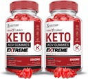 Justified Laboratories (2 Pack Trim Tummy Keto ACV Gummies Extreme 2000MG Trim Tummy Keto Gummies Apple Cider Vinegar Formed with Pomegranate Beet Juice Powder B12 Vegan Non GMO 120 Gummys