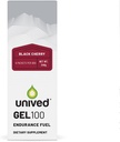 Unived Gel 100 - Vegan Energy Gel Endurance Athletes Runners & Cyclists - 100kcal - Black Cherry - 6 Paket