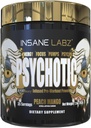 Insan Labz Psychotic Gold, High Stimulant Pre Workout Toz, Extreme Lasting Energy, Pumps and Endurance with Beta Alanine, DMAE Bitartrate, NO Branson (35 Hizmet, Peach Mango)