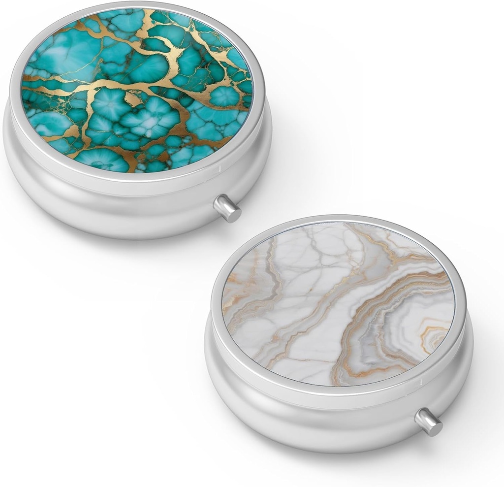 Pill Box 3 Karşılaştırma Küçük Pill Vakası, Pocket veya Purse Pill Organize Pill Konteynerleri Vitaminleri, İlaçları, Balık Yağı ve Supplements(2ücretli)