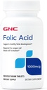 GNC Folic Acid 1000mcg, Supports Healthy Fetal Development, Required for Proper Red Blood Cell Formation, Vegetarian Formula, 100 Count