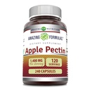 Amazing Formulas Apple Pectin 1400 Mg in Service Supplement | Capsules | Non-GMO | Gluten-Free | Made in USA (1 Pack | 240 Capsules)