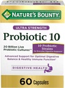 Nature's Bounty, Ultra Strength Probiyotik 10, Immune Health & Digestive Balance, 60 Capsules