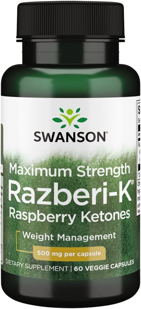 Swanson maksimum Güçlü Razberi-K 500 Milligram 60 Veg Capsules