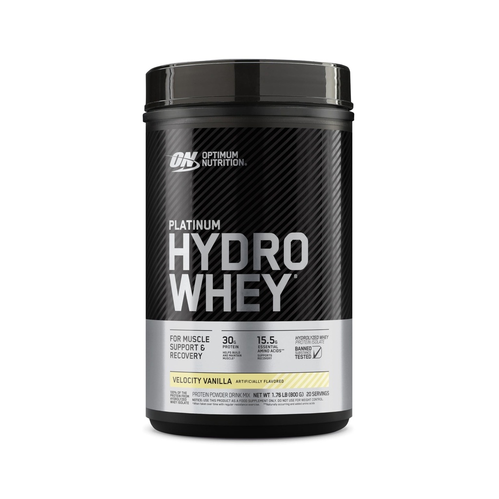 Βέλτιστη Διατροφή Platinum HydroWhey Protein Powder, 100% Υδρολυμένη Whey Protein Isolate Powder, Flavor: Velocity Vanilla, 20 Μερίδες, 1,76 Λίρες (Packaging May Vary)