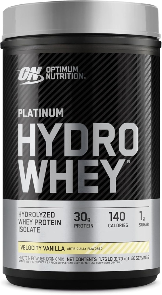 Βέλτιστη Διατροφή Platinum HydroWhey Protein Powder, 100% Υδρολυμένη Whey Protein Isolate Powder, Flavor: Velocity Vanilla, 20 Μερίδες, 1,76 Λίρες (Packaging May Vary)
