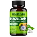 NATLO Magnezyum Glycinate Chelate Kompleksi - Organik Sebze Sebzeleri Uykuyu Desteklemek için 200 mg, Calm, Kas Cramp & Stres Yardımı - Gluten Free, Non GMO - 240 Capsules