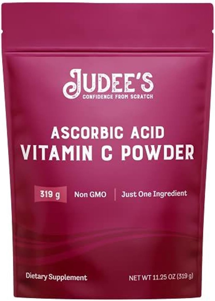 Judee's Gluten Free Vitamin C Toz - 11.25 Oz Pouch - Non-GMO, Gluten-Free & Nut-Free Tozed Ascorbic Asit for Immune Support, Canning & Hair Toz Toz