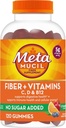 Metamucil Fiber Gummies για Ενήλικες με Βιταμίνες C, D, B12 για Μεταβολισμό, Χωρίς ζάχαρη Προστέθηκε Citrus Berry Flavor, 5g Plant Based Prebiotic Fiber Supplement Blend, 120 Count