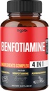 agobi 4in1 Benfotiamin Supplement - Digestion, Energy Production & Immune - Plus Turmeric Curcumin Root, Ashwagandha Root & Organic Gymnema Sylvestre - 120 Capsulestion