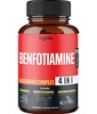 agobi 4in1 Benfotiamin Supplement - Digestion, Energy Production & Immune - Plus Turmeric Curcumin Root, Ashwagandha Root & Organic Gymnema Sylvestre - 120 Capsulestion