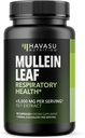 Mullein Leaf Κάψουλες για την αναπνευστική υγεία - 5000mg Extract 10:1 για την υποστήριξη των πνευμόνων και την ανοσοποιητική λειτουργία - 90 Count - Vegan, μη ΓΤΟ κάψουλες - συμπλήρωμα βοτάνων για την καθημερινή ευεξία - 3 μήνες προσφοράς