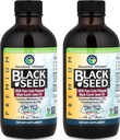 Amazing Herbs Premium Black Seed Oil - Χωρίς γλουτένη, Μη ΓΤΟ, Ψυχρό Πιέζεται Nigella Sativa Aids σε Digestive Υγεία, Ανοσοποιητική Υποστήριξη, λειτουργία του εγκεφάλου, Κοινή Κινητικότητα - 4 Fl Oz (Pack of 2)