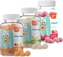 Κεφάλαιο Ένα Μαγνήσιο Gummies για τα παιδιά και τους ενήλικες - Natural Calm Gummies - Calm Magnesium Citrate - Συμπληρώματα λειτουργίας των οστών και των μυών για τα παιδιά & ενήλικες - Υποστήριξη Mood, Kosher, (Multi Pack) 3 Γεύσεις.