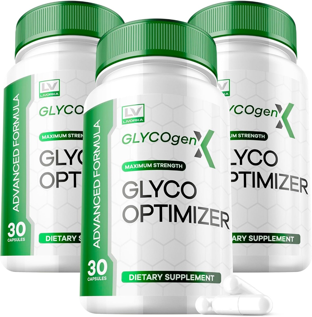 LIVORKA 3 Pack - Glycogen X Glyco Optimazer, Glyco X Optimizer Glycogen, GlycogenX, Glycogen Support, GlycogenX Support, Glycogen X, GlycogenX Glyco Optimizer, Glycogen Optimizer 600MG, 90 Capsules