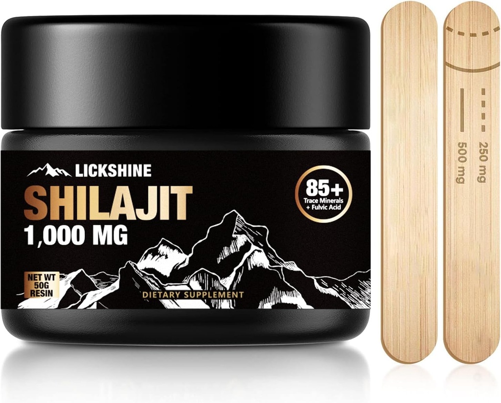 1 Πακέτο Shilajit Pure Himalayan Shilajit Resin με Fulvic Acid, 1000mg μέγιστη δραστικότητα Φυσικό οργανικό Shilajit με 85+ συμπλήρωμα ιχνοστοιχείων Gel, υποστήριξη Ενέργεια & ανοσοποιητικό σύστημα - 50g