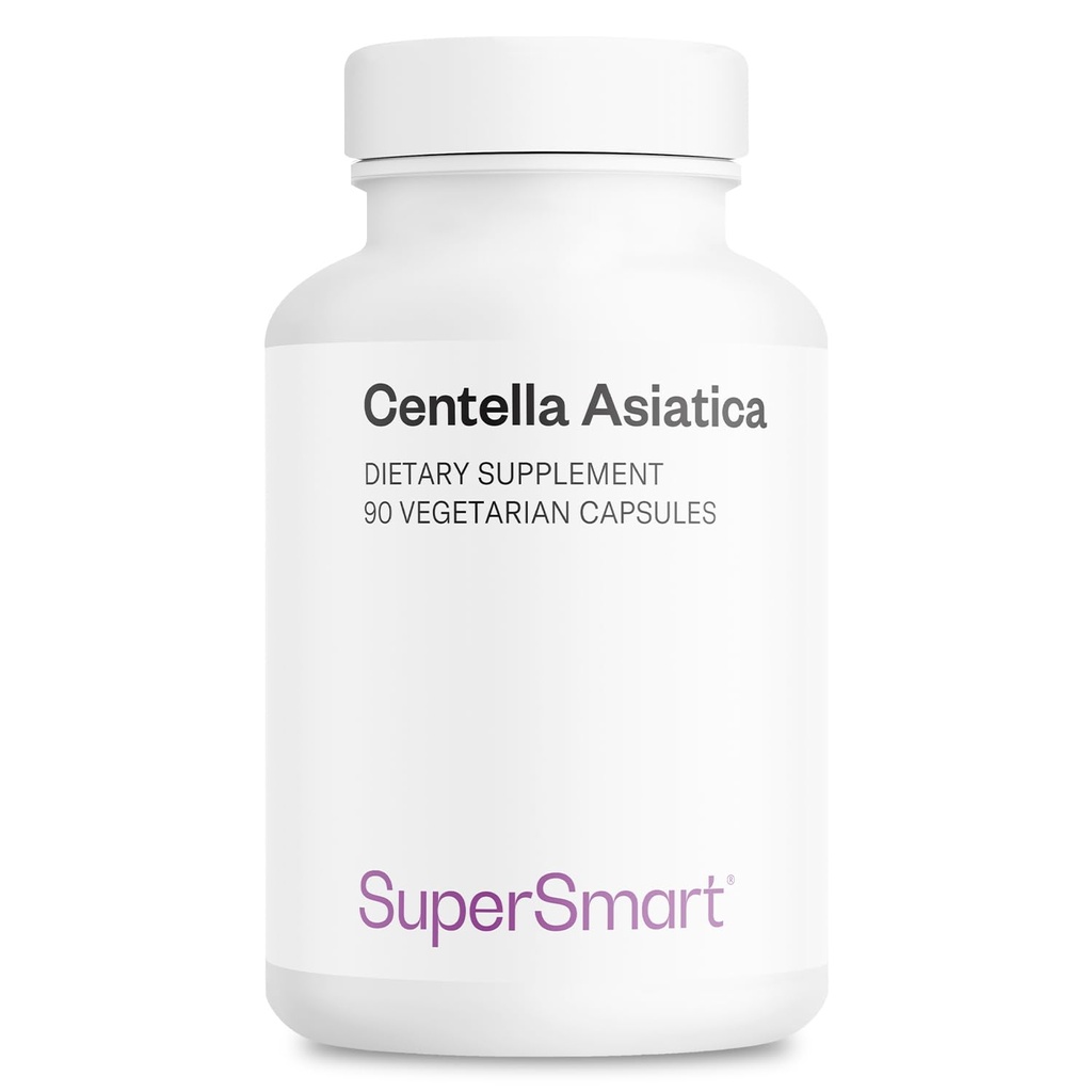 SuperSmart - Centella Asiatica 180mg per Day - Gotu Kolaksiyon Tamam | Non-GMO & Gluten Free - 90 Vegetarian Capsules