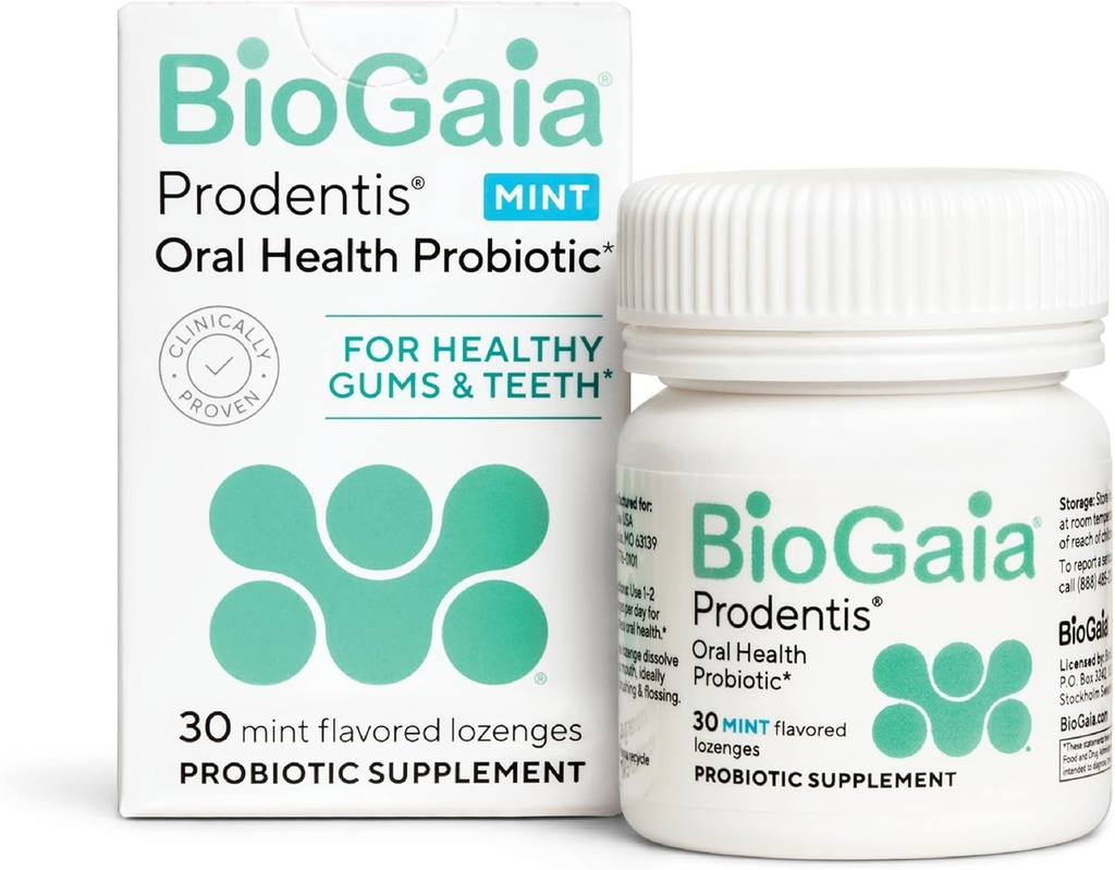 BioGaia Prodentis | Oral Probiyotikler | Sağlıklı Gums & Dişleri | Kötü Nefes Ve Diş Problemlerine Karşı Mücadele Ediyor | Diyet Sağlığı | Mint Flavored Dental Probiyotik Lozenge