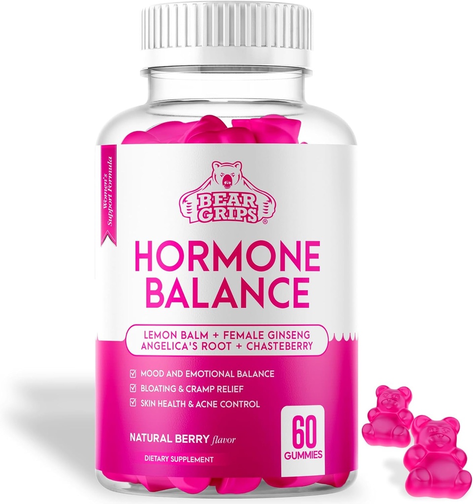 Kadınlar için Hormon Dengesi - Kadınlar için PMS Relief Gummies ve Bloating Relief for Women, Balance Complex for Women - All-in-One Menopause Supplements for Women, Menopause Relief, Natural Support for Cramps