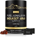 Himalaya Shilajit Gummies: Gold Grade Shilajit Ashwagandha Fulvic Acid & 85+ Trace Minerals - NoEDIT Sugar - Bireysel olarak yuvarlandı - Erkekler ve Kadınlar için - 60 Gummy