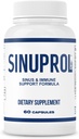 Mizzle SinuProl Nasal & Immune Support Supplement with Quercetin with Bromelain, Natural Sinus Decongestant, Sinus Rinse or Natural Antihistamin, 60 Capsules