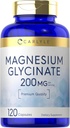 Carlyle Magnezyum Glycinate | 200 mg | 120 Capsules | Non-GMO ve Gluten Free Supplement Supplement