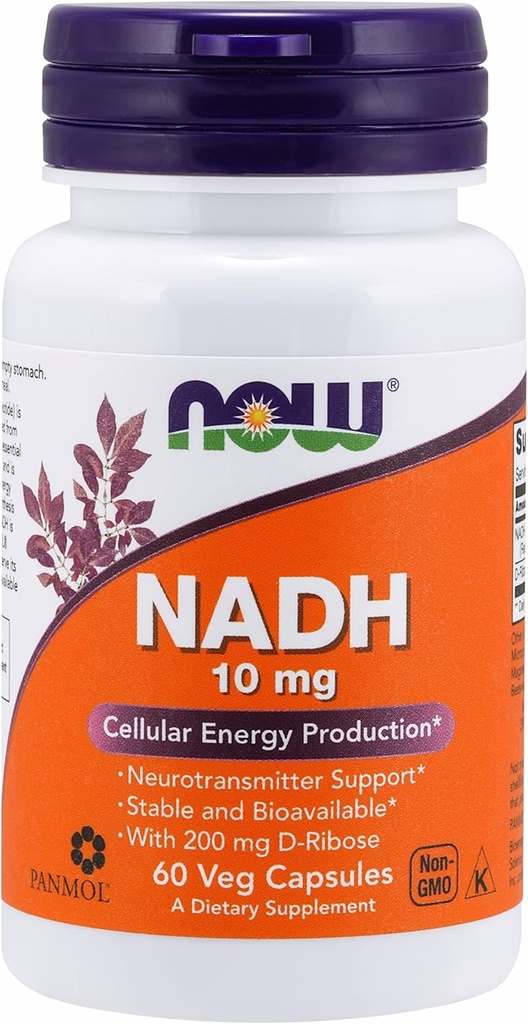 Şimdi Gıdalar NADH ile Ribose, 10 mg, 60 Vcaps