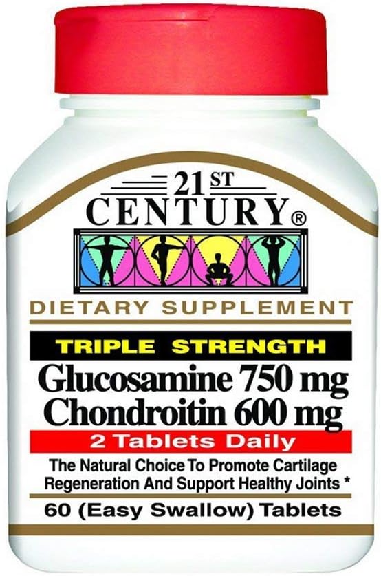 21. Yüzyıl Glucosamine 750 mg & Chondroitin 600 mg - Triple Strength - 60 Tablet, 2 Paket