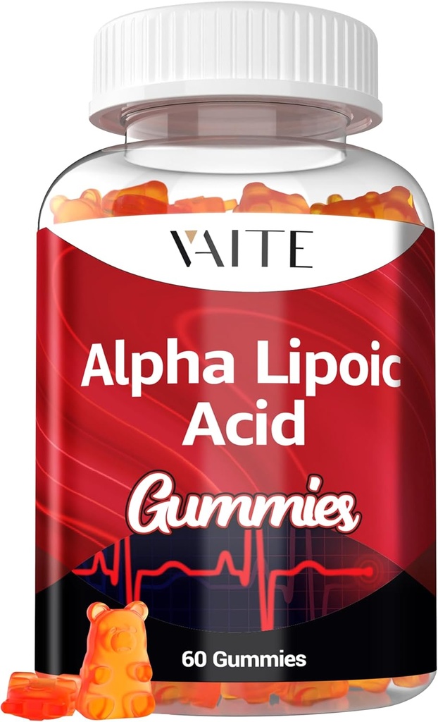 Alpha Lipoic Acid Gummies 1000mg, ALA συμπλήρωμα για την υποστήριξη του εγκεφάλου & των νεύρων, αντιοξειδωτικό, ενέργεια – Μη ΓΤΟ, Vegan, χωρίς γλουτένη – 60 Μασώμενα για τη ζωτικότητα και την άνεση για τους άνδρες και τις γυναίκες
