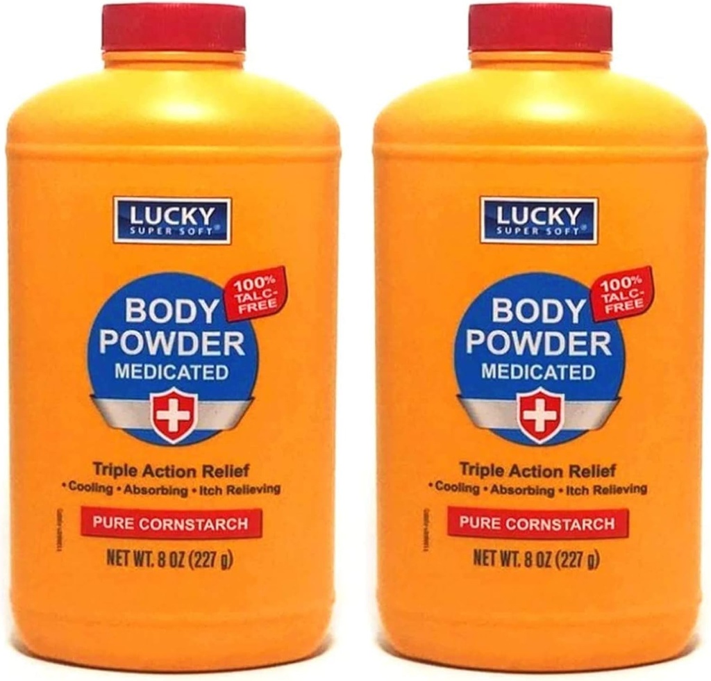 2 Apple Body Toz Medicated 8 oz | Triple Action Relief 100% Talc-Free | Body Toz for Body Odor Ter & Moisture | Medicated Korumalı Toz | Anti-Itch | Skin Korumalı | Menthol ve çinko Oksit